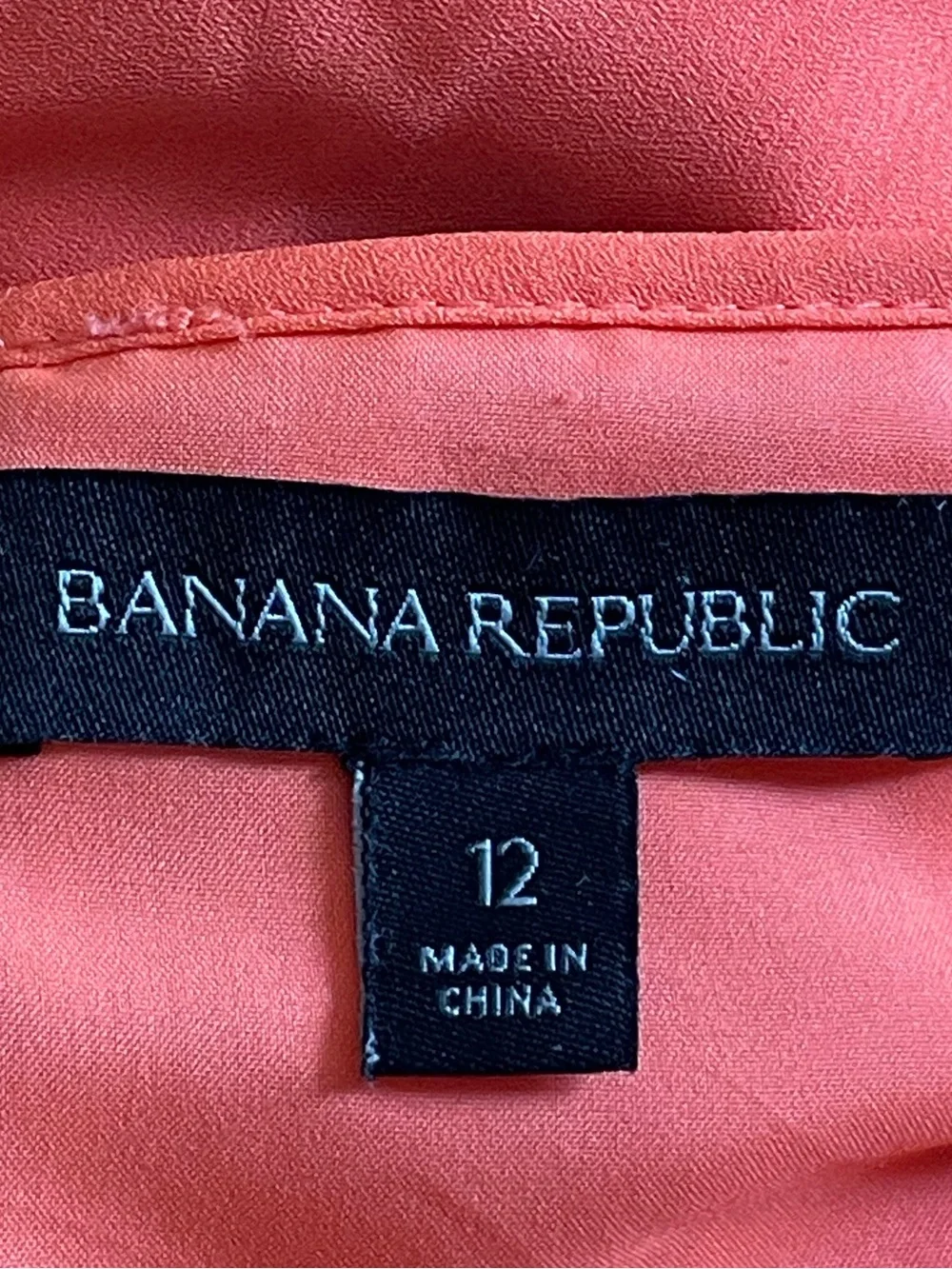 Banana Republic Coral Pleated Sleeveless Shift Dress Size 12 - Picture 7 of 15